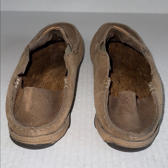 OluKai Moloa Kahana Light Brown Perforated Leather Slip On Loafers main image 7